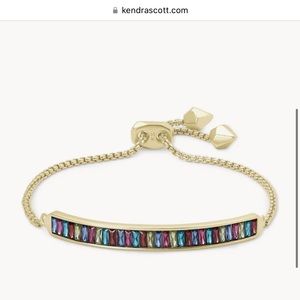 KENDRA SCOTT Jack Adjustable gold chain bracelet in multicrystal